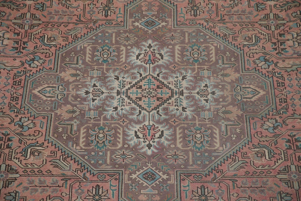 Pink Geometric Tabriz Persian Area Rug 10x12