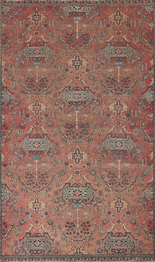 Animal Pictorial Tabriz Persian Area Rug 6x9