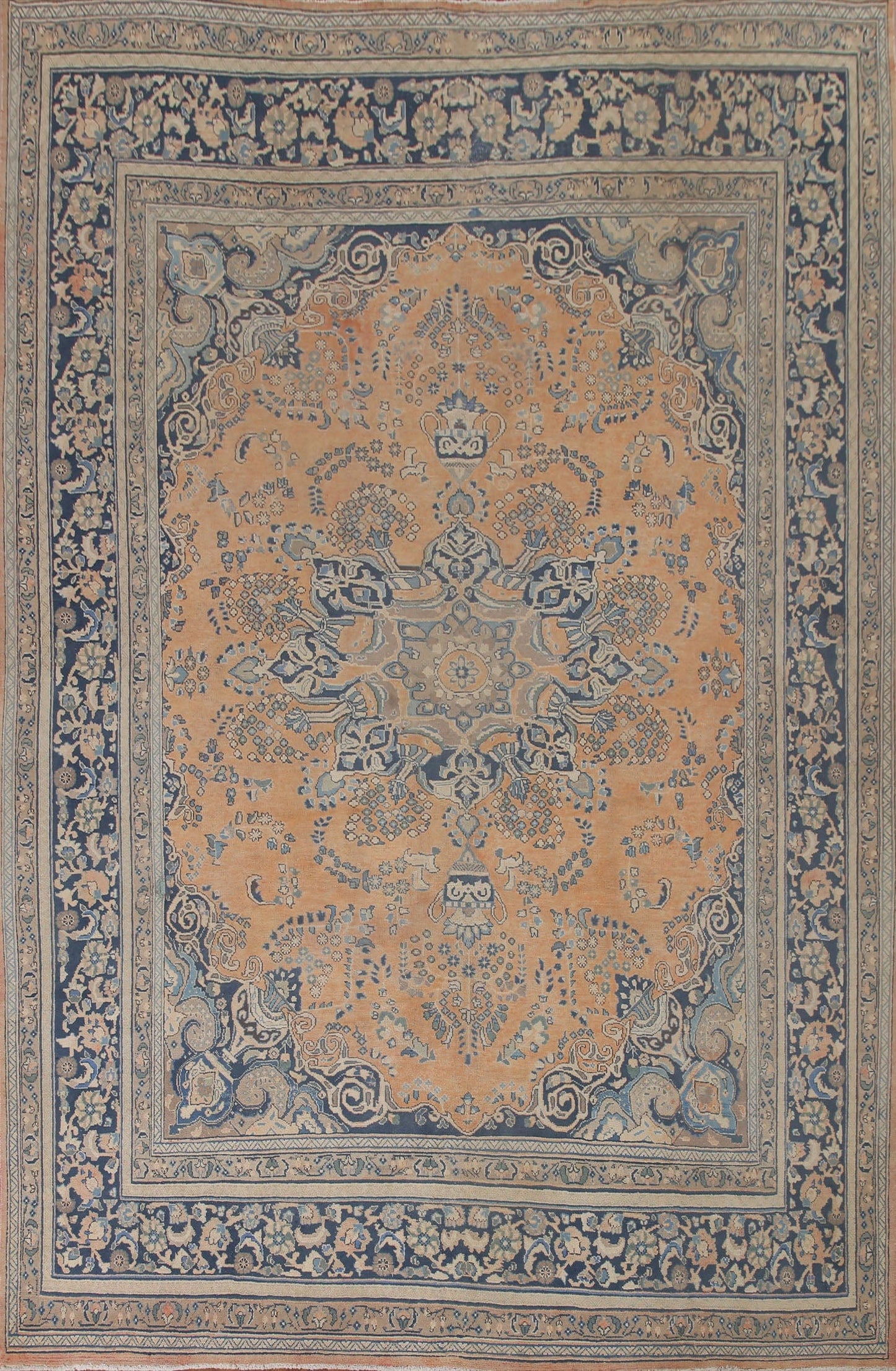 Vegetable Dye Mashad Persian Area Rug 10x13