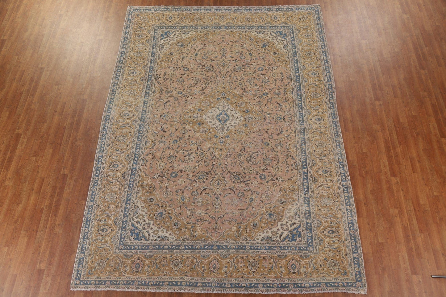 Vintage Floral Kashan Persian Area Rug 9x12