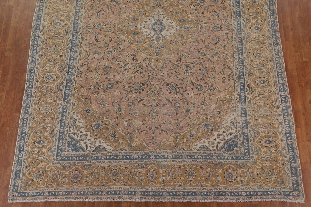 Vintage Floral Kashan Persian Area Rug 9x12