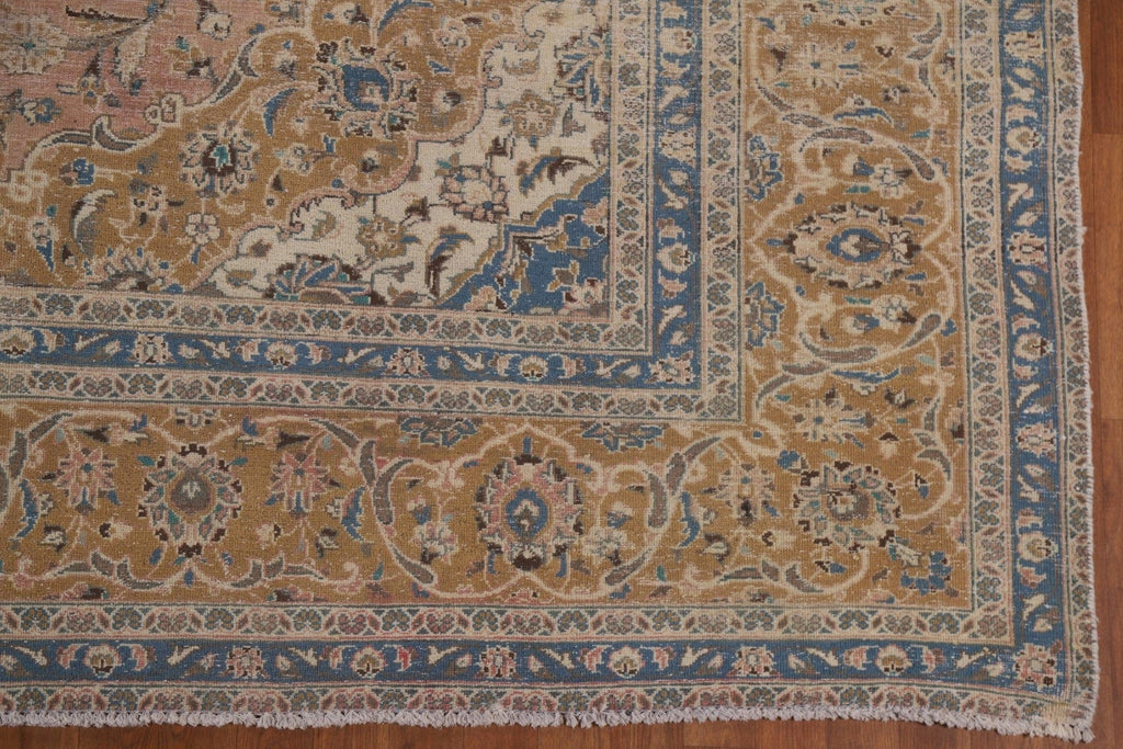 Vintage Floral Kashan Persian Area Rug 9x12