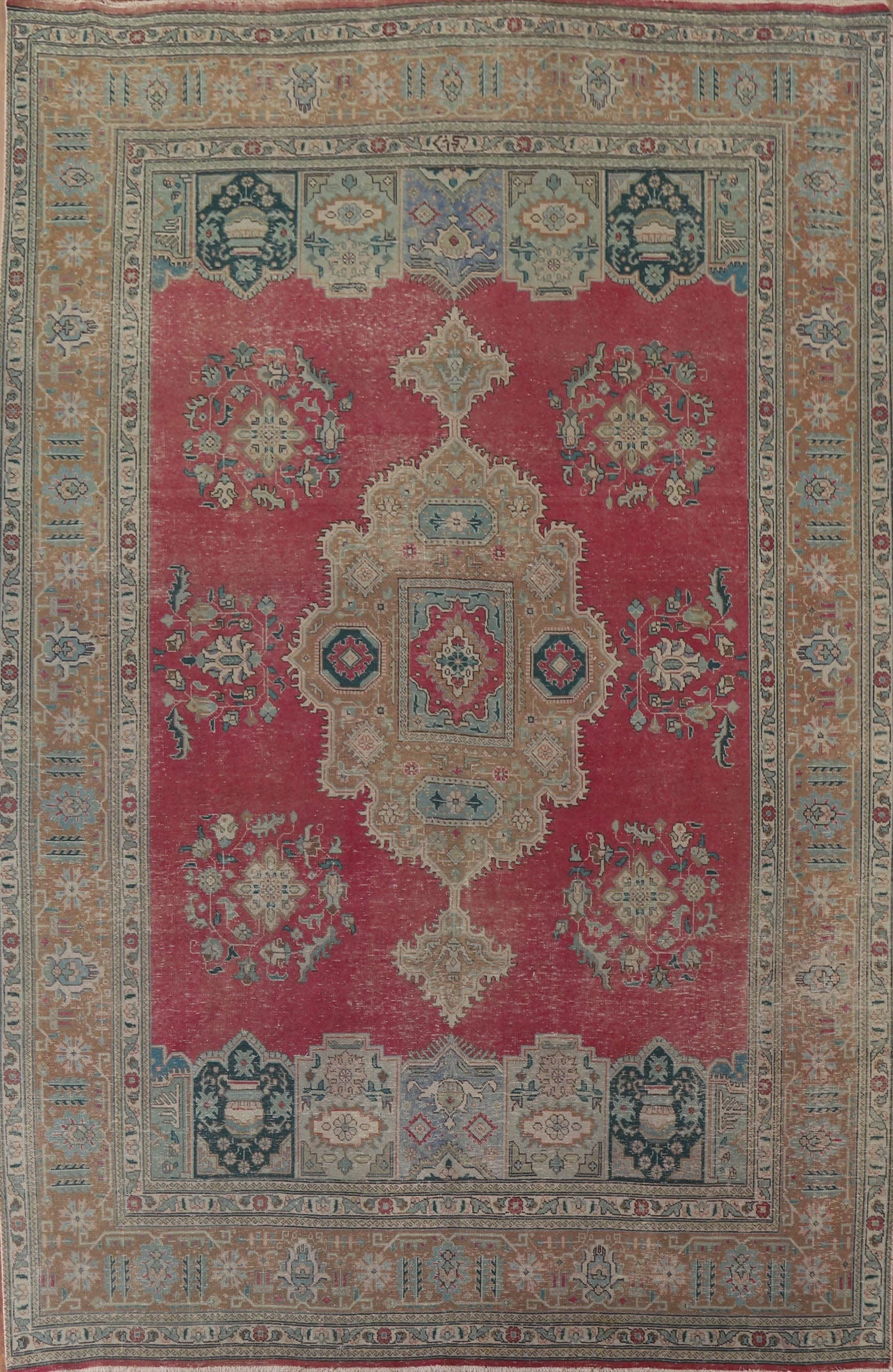 Distressed Tabriz Persian Area Rug 9x12