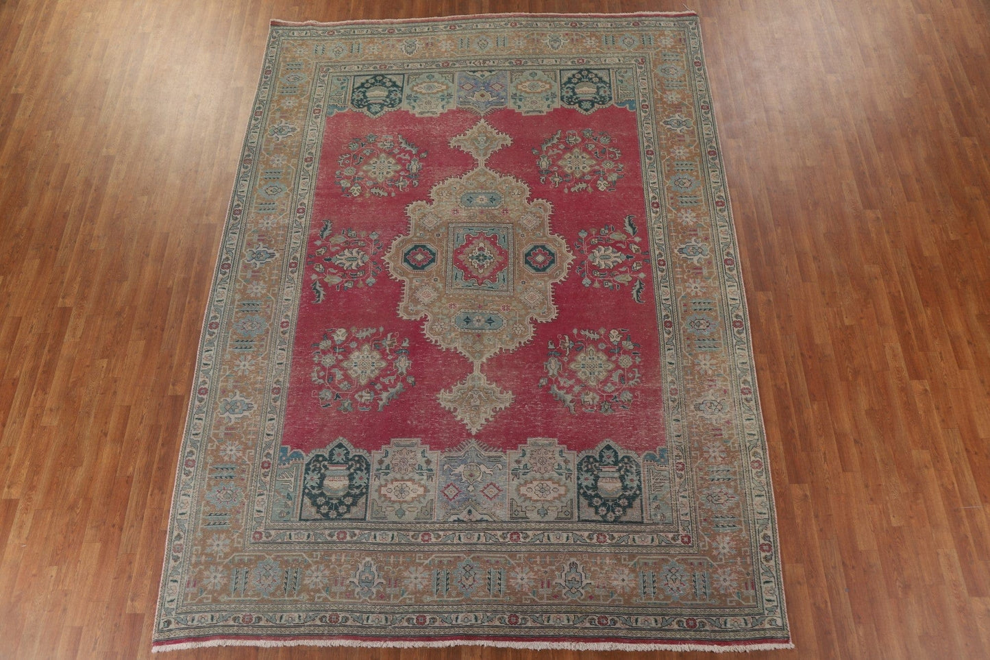 Distressed Tabriz Persian Area Rug 9x12