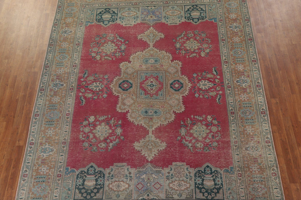 Distressed Tabriz Persian Area Rug 9x12