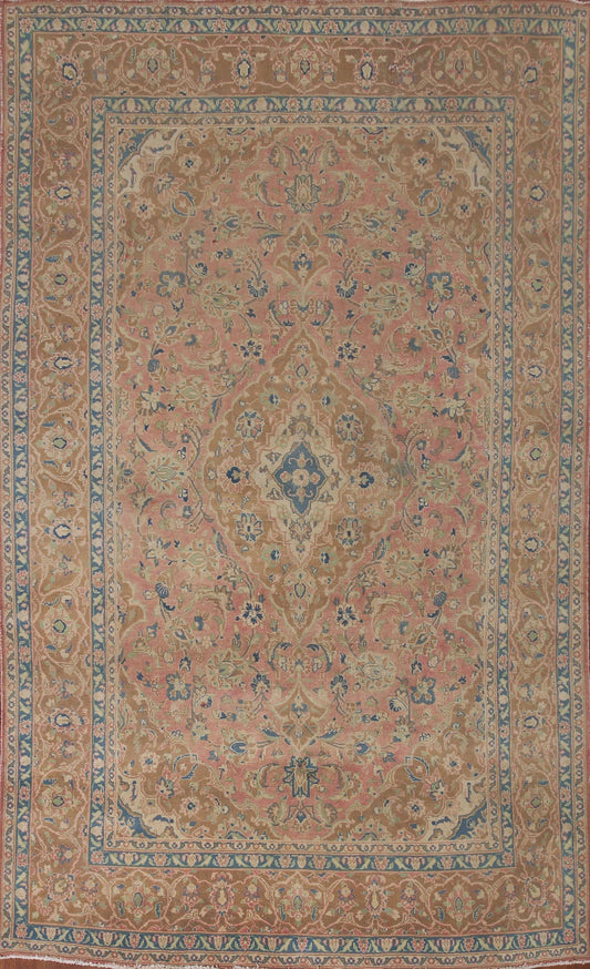 Traditional Mashad Persian Area Rug 6x9