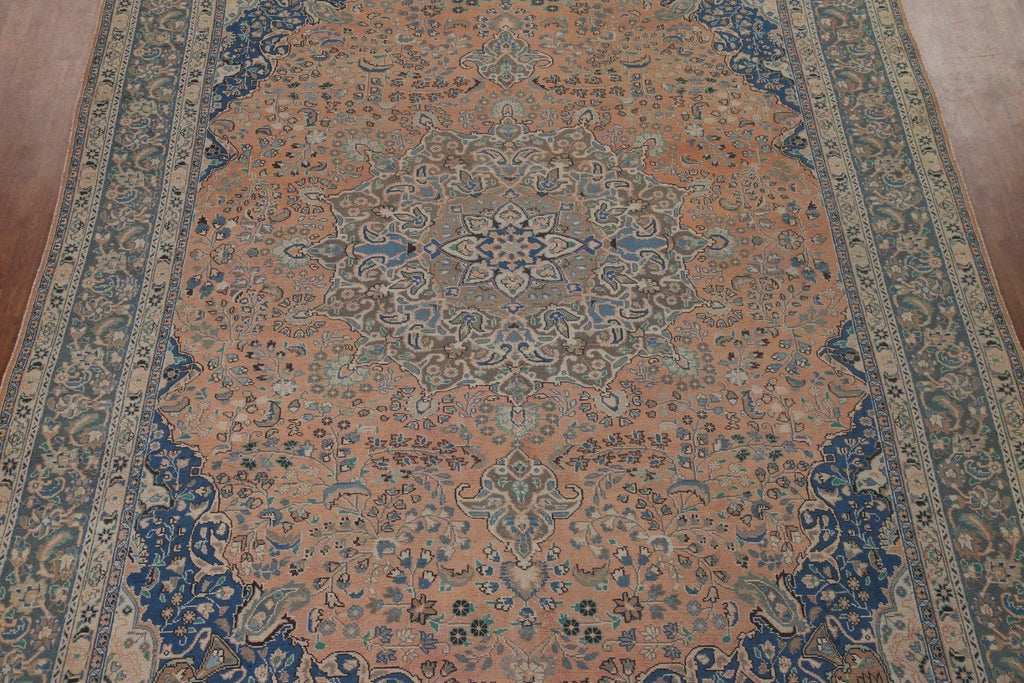 Vintage Wool Mashad Persian Area Rug 10x13