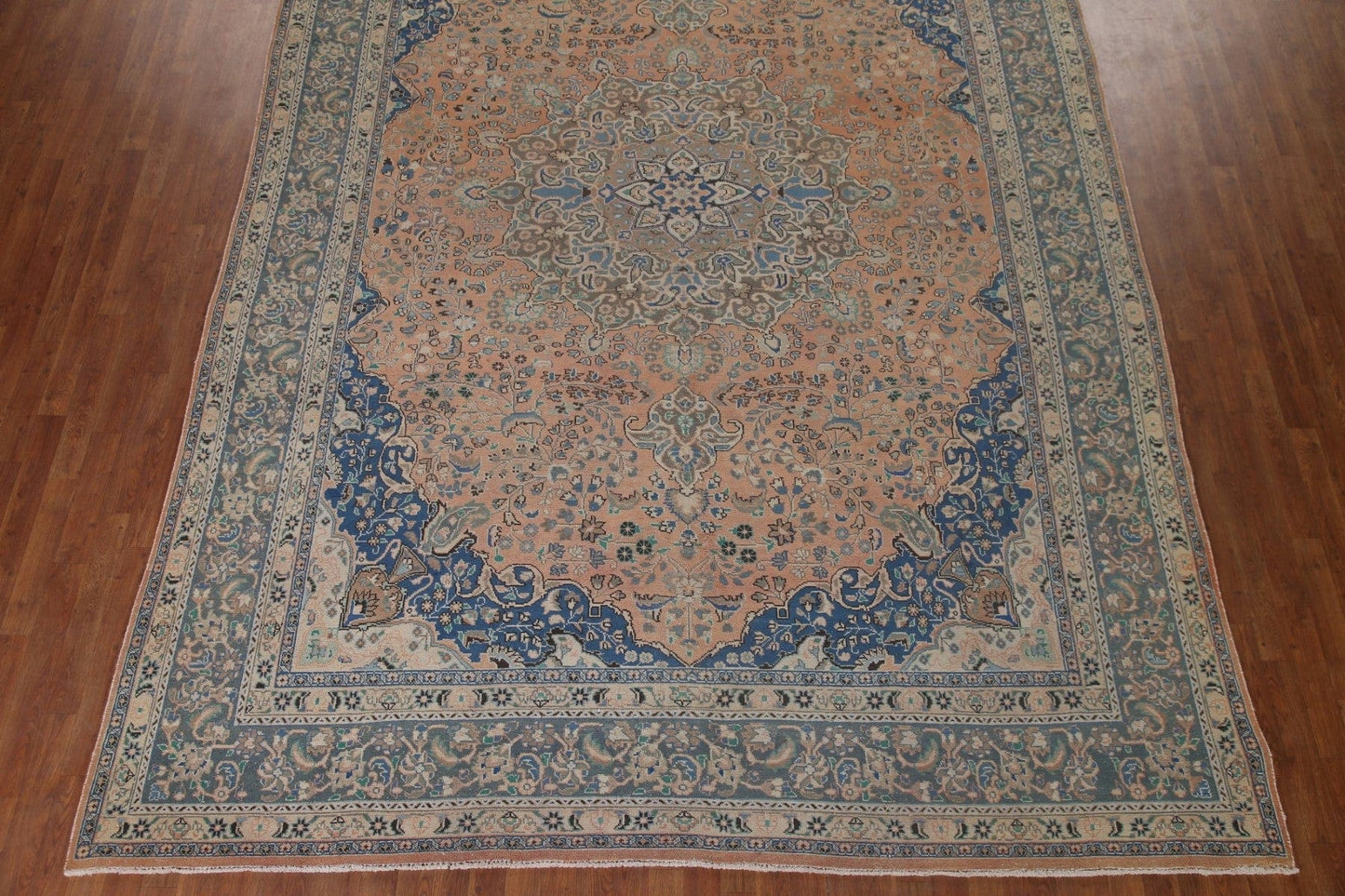 Vintage Wool Mashad Persian Area Rug 10x13