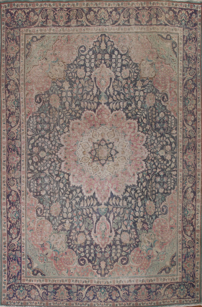 Distressed Tabriz Persian Area Rug 10x13