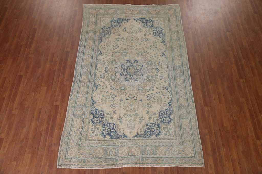 Distressed Tabriz Persian Area Rug 6x10