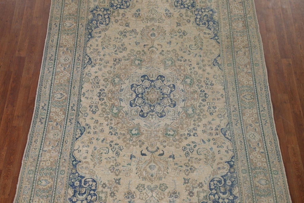 Distressed Tabriz Persian Area Rug 6x10