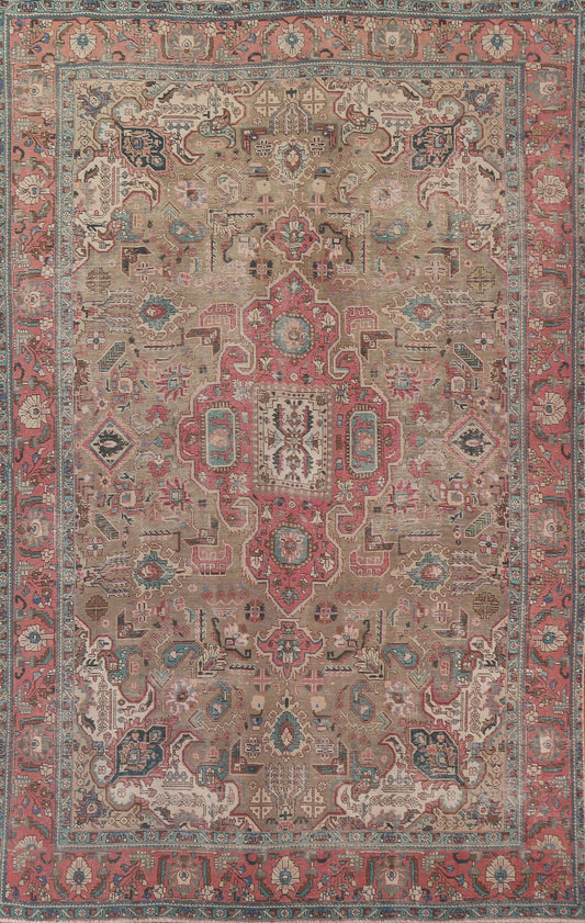 Distressed Tabriz Persian Area Rug 9x13