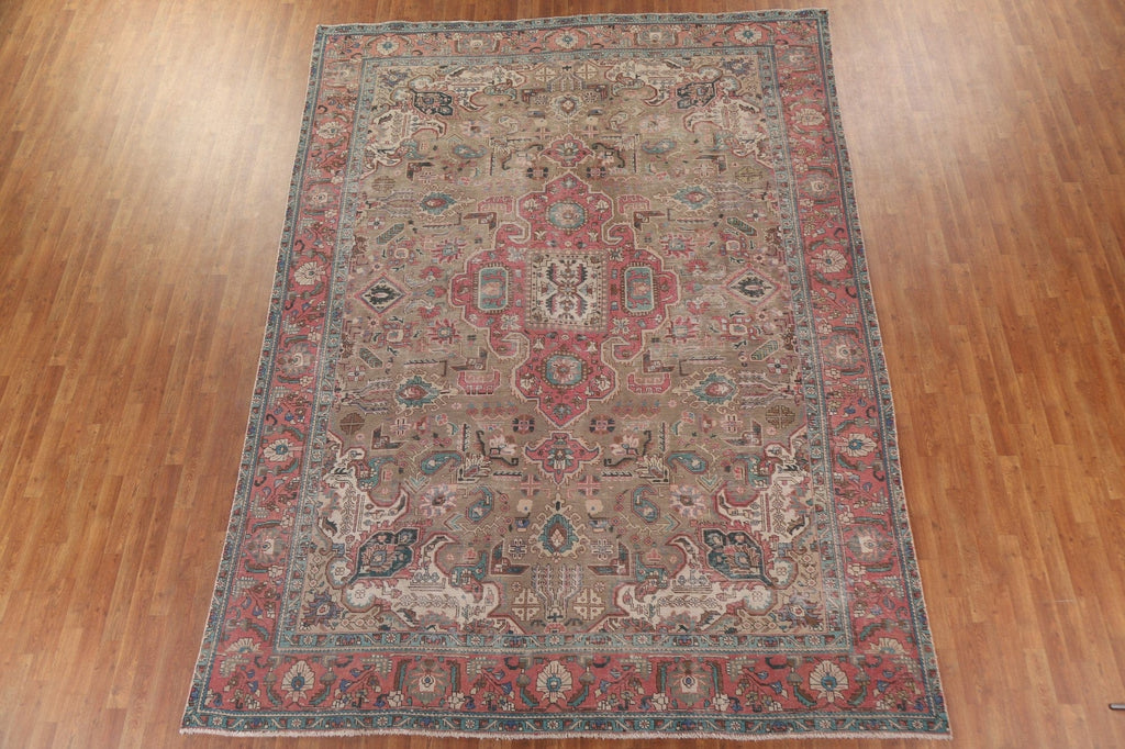 Distressed Tabriz Persian Area Rug 9x13