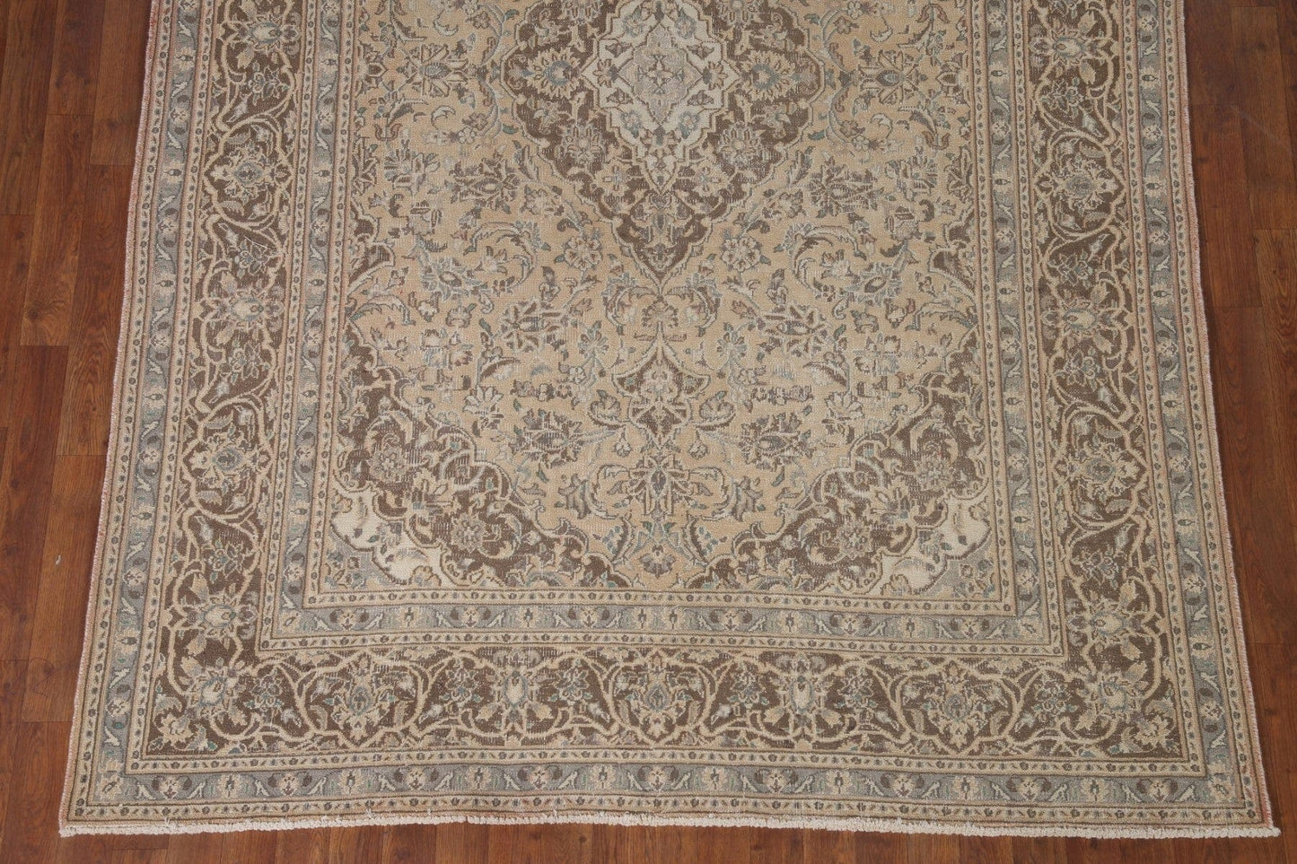 Distressed Mashad Persian Area Rug 6x9