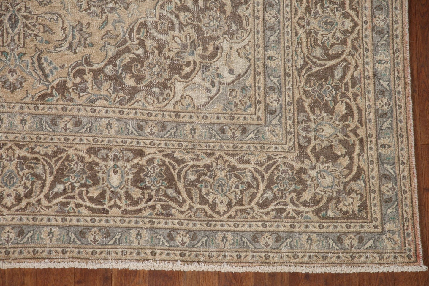 Distressed Mashad Persian Area Rug 6x9