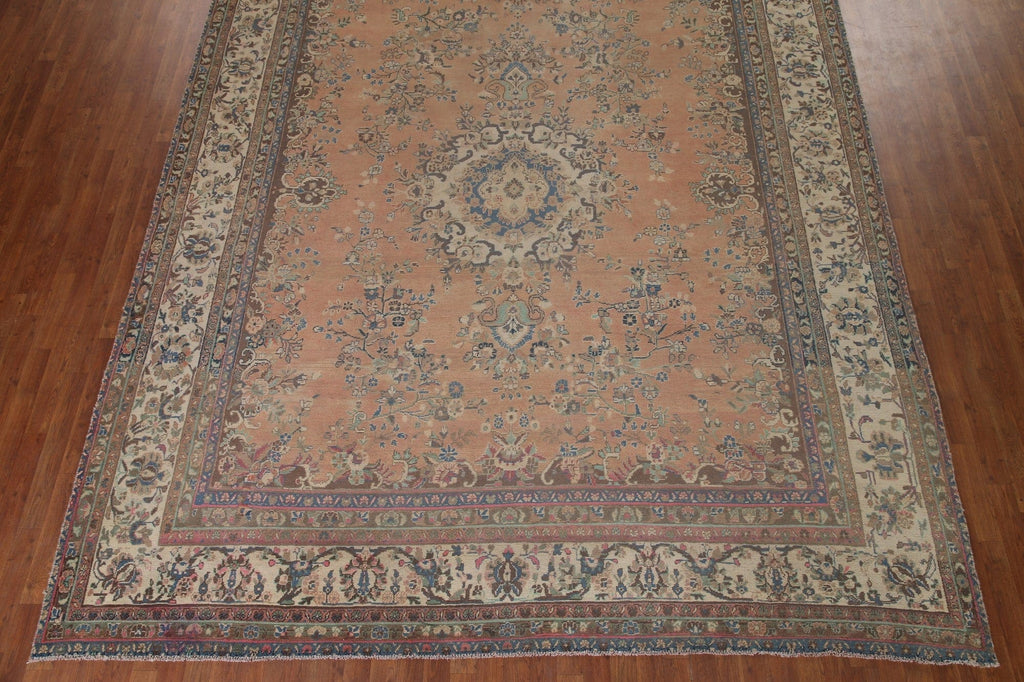 Vintage Wool Mashad Persian Area Rug 10x13