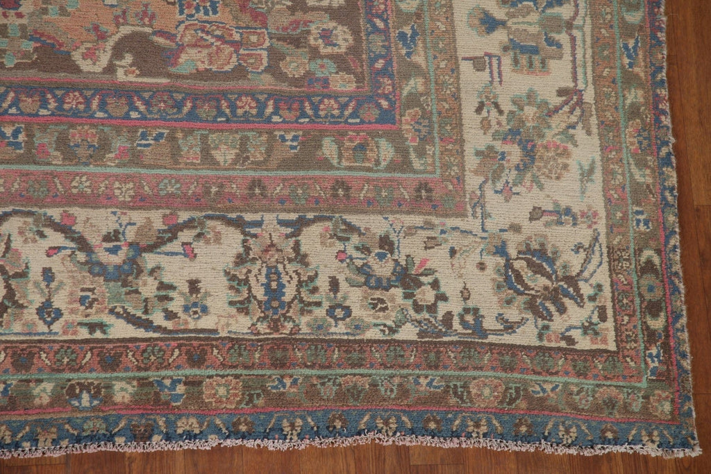 Vintage Wool Mashad Persian Area Rug 10x13