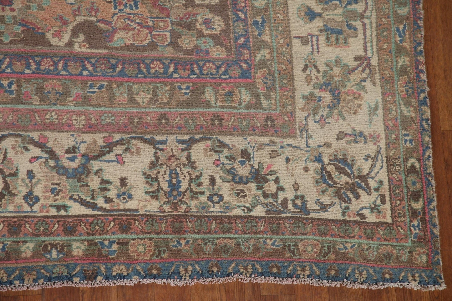 Vintage Wool Mashad Persian Area Rug 10x13