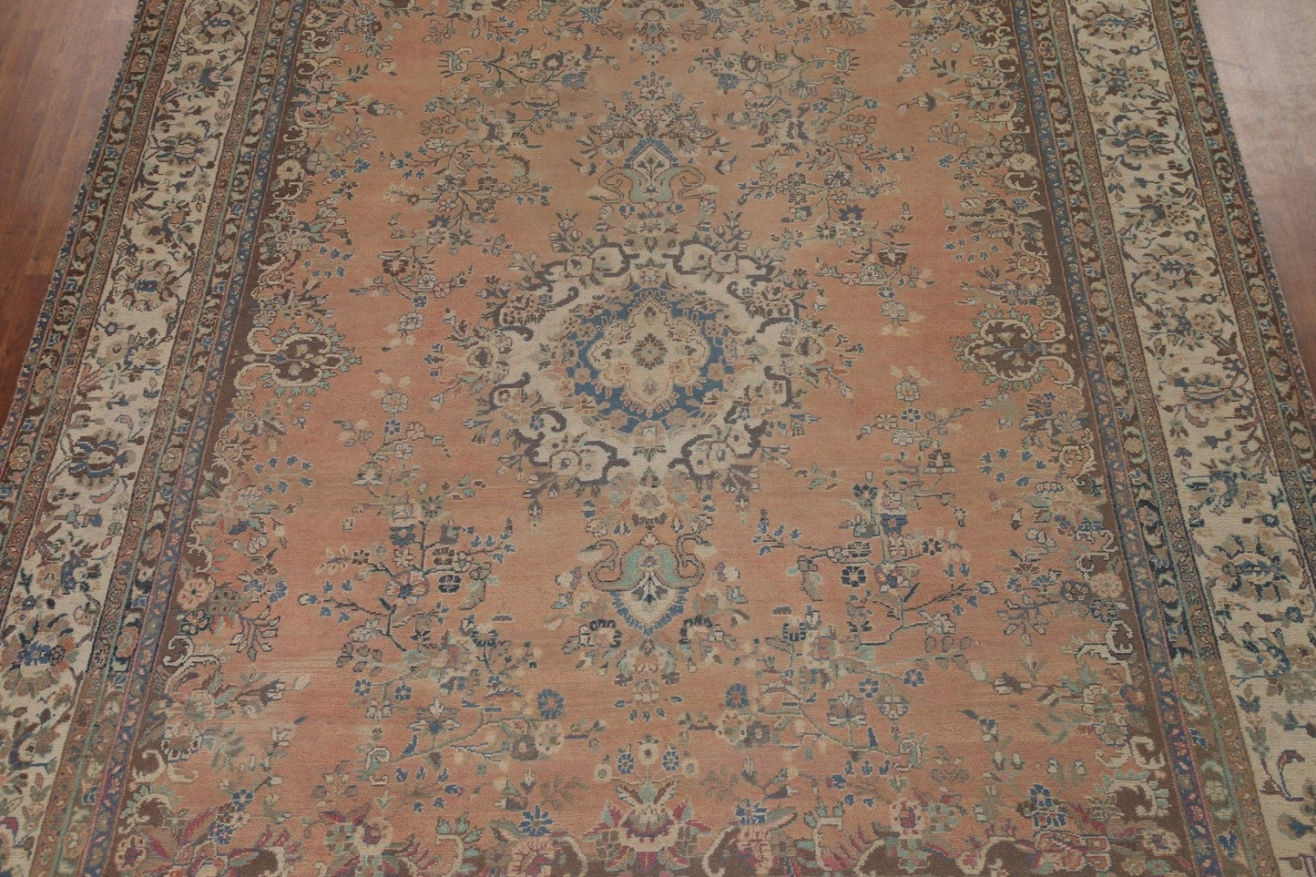 Vintage Wool Mashad Persian Area Rug 10x13