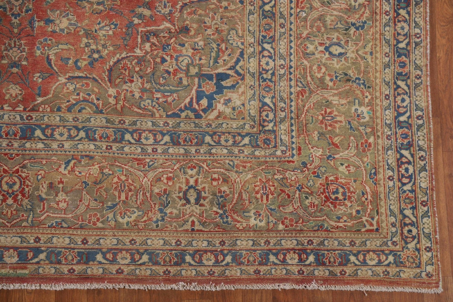 Distressed Over-Dyed Kashan Persian Area Rug 8x11