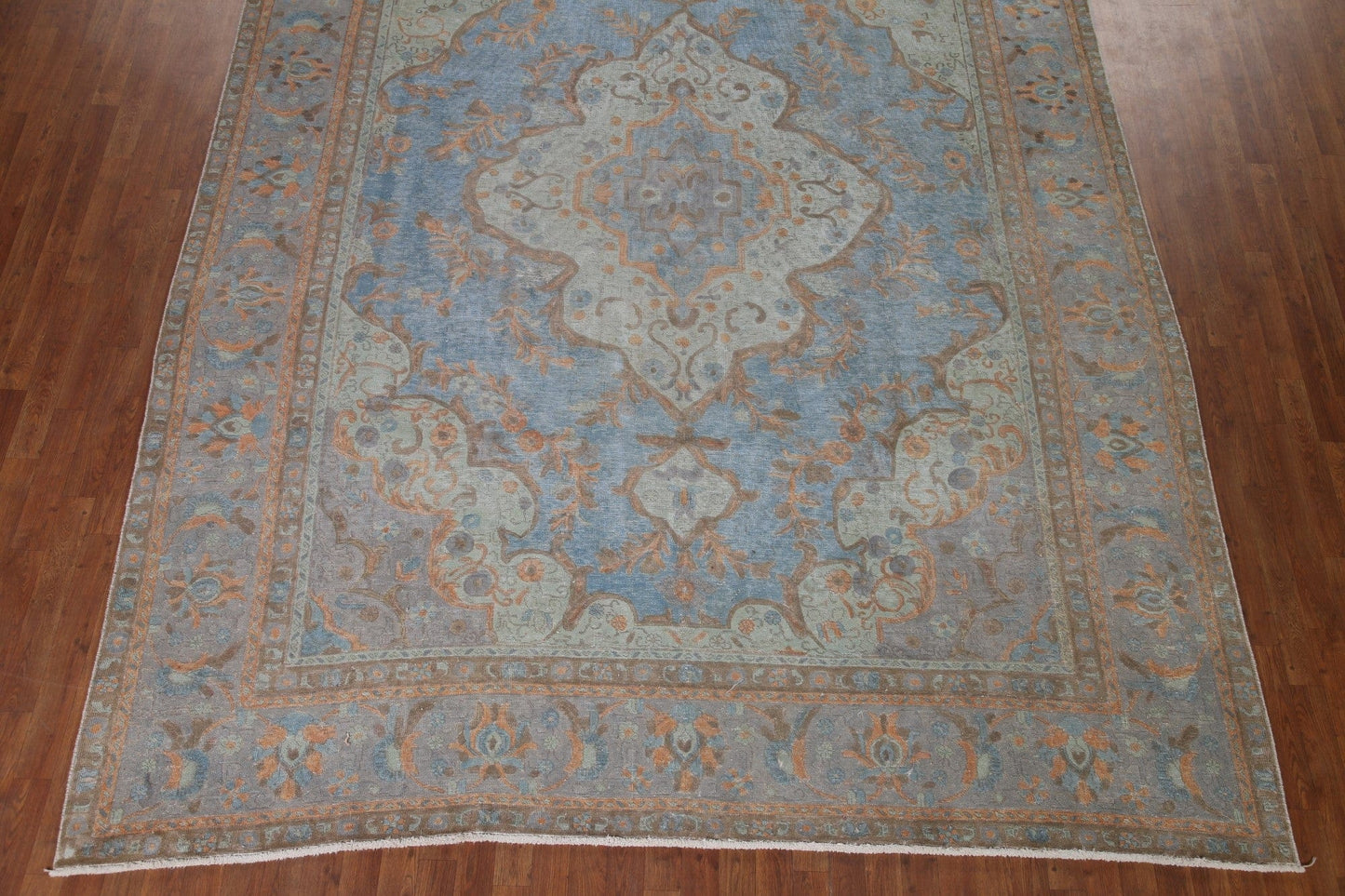 Light Blue Over-Dyed Tabriz Persian Area Rug 9x12