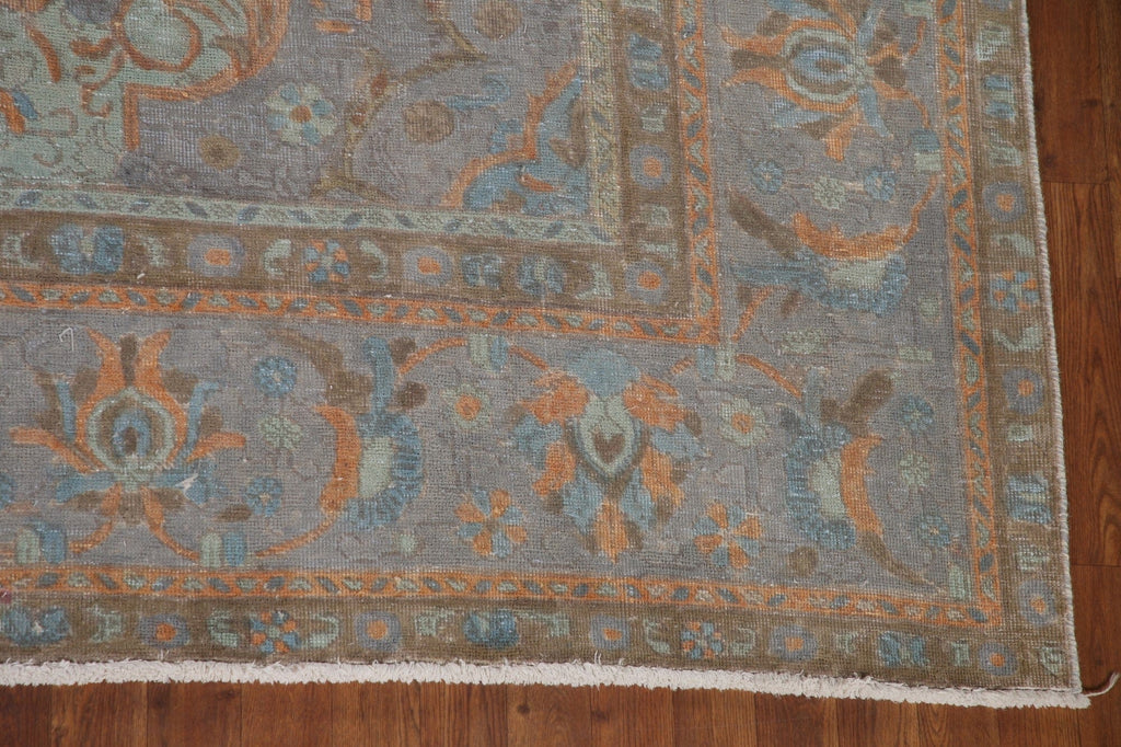 Light Blue Over-Dyed Tabriz Persian Area Rug 9x12