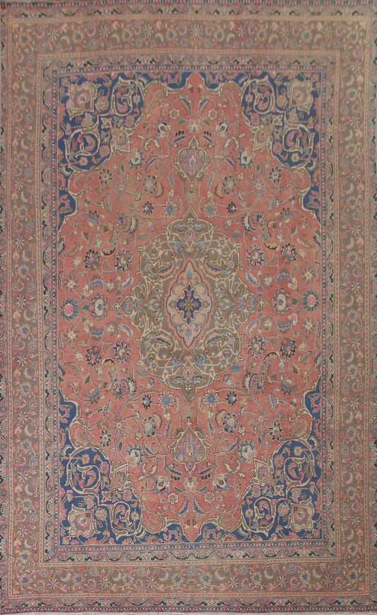 Traditional Mashad Persian Area Rug 9x13