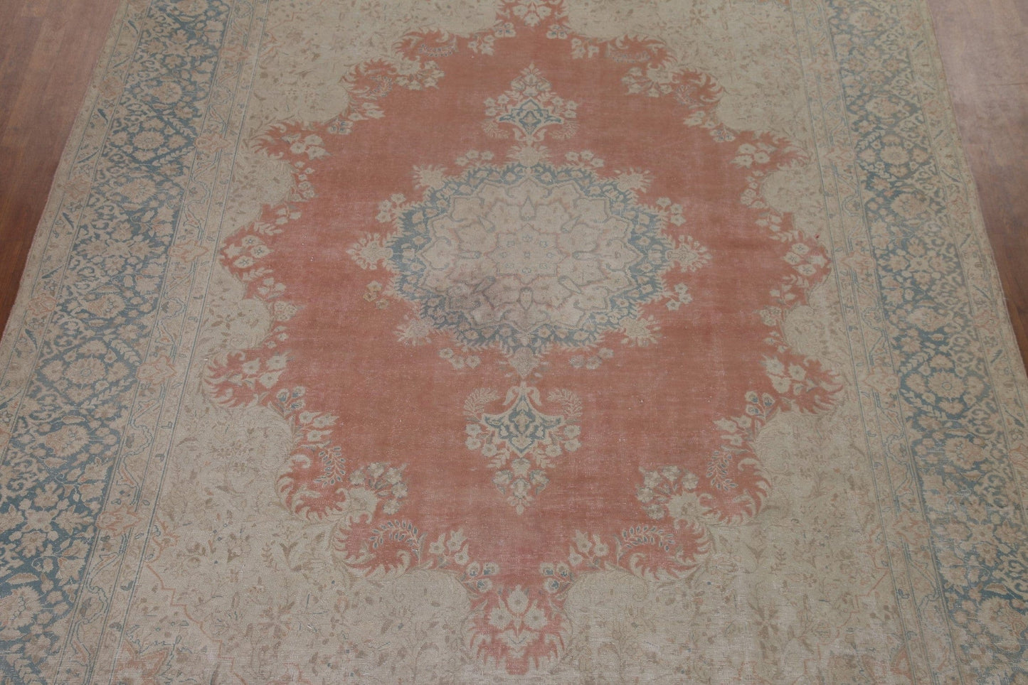 Distressed Kerman Persian Area Rug 10x13