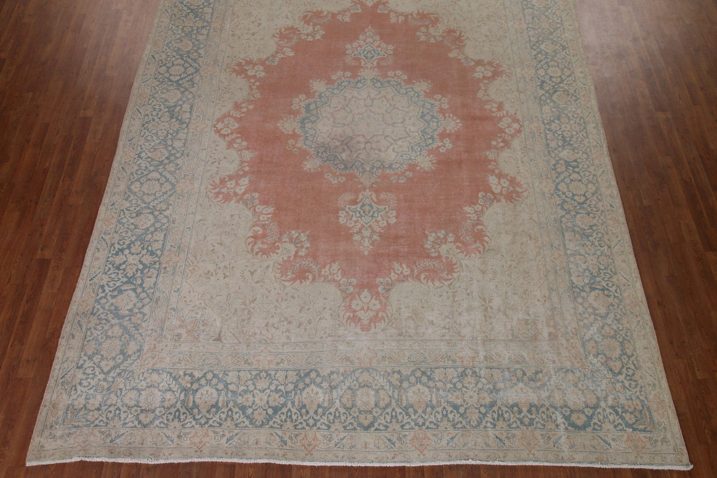 Distressed Kerman Persian Area Rug 10x13