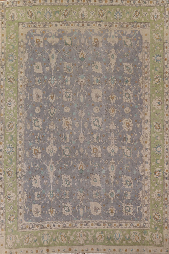 Distressed Over-Dyed Tabriz Persian Area Rug 10x13