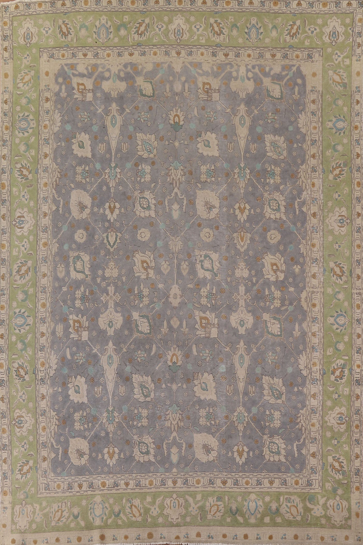 Distressed Over-Dyed Tabriz Persian Area Rug 10x13