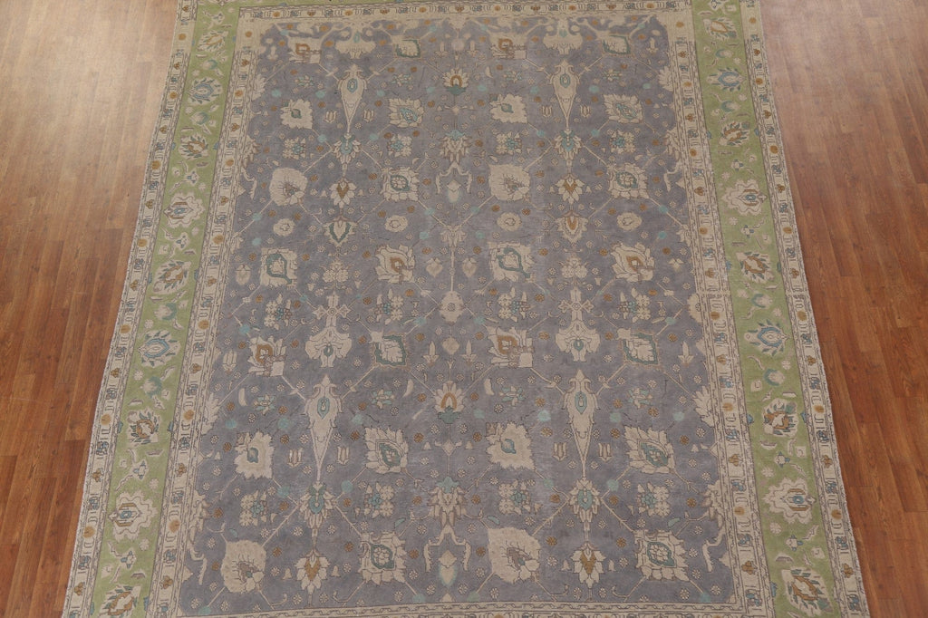 Distressed Over-Dyed Tabriz Persian Area Rug 10x13