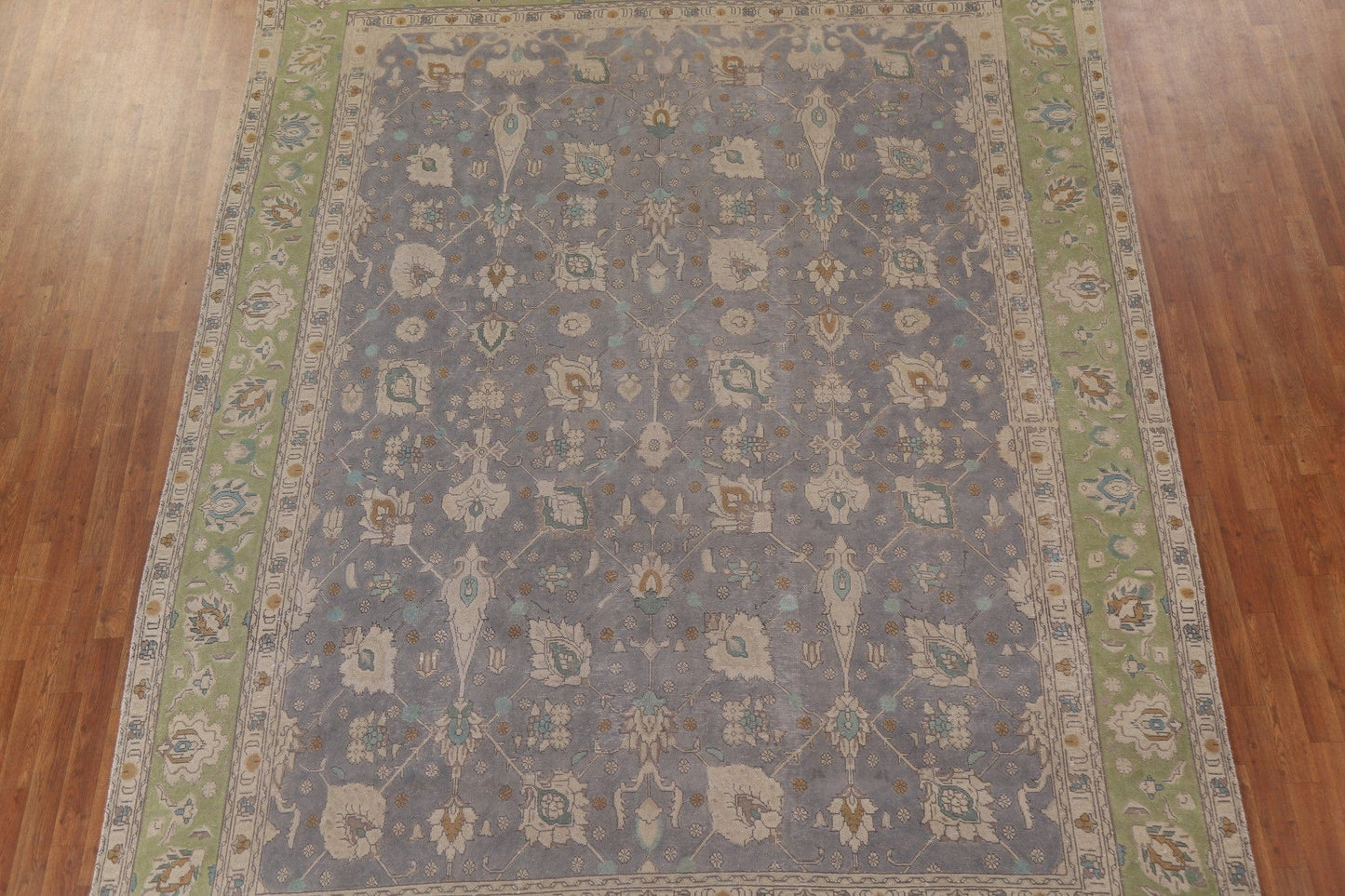 Distressed Over-Dyed Tabriz Persian Area Rug 10x13