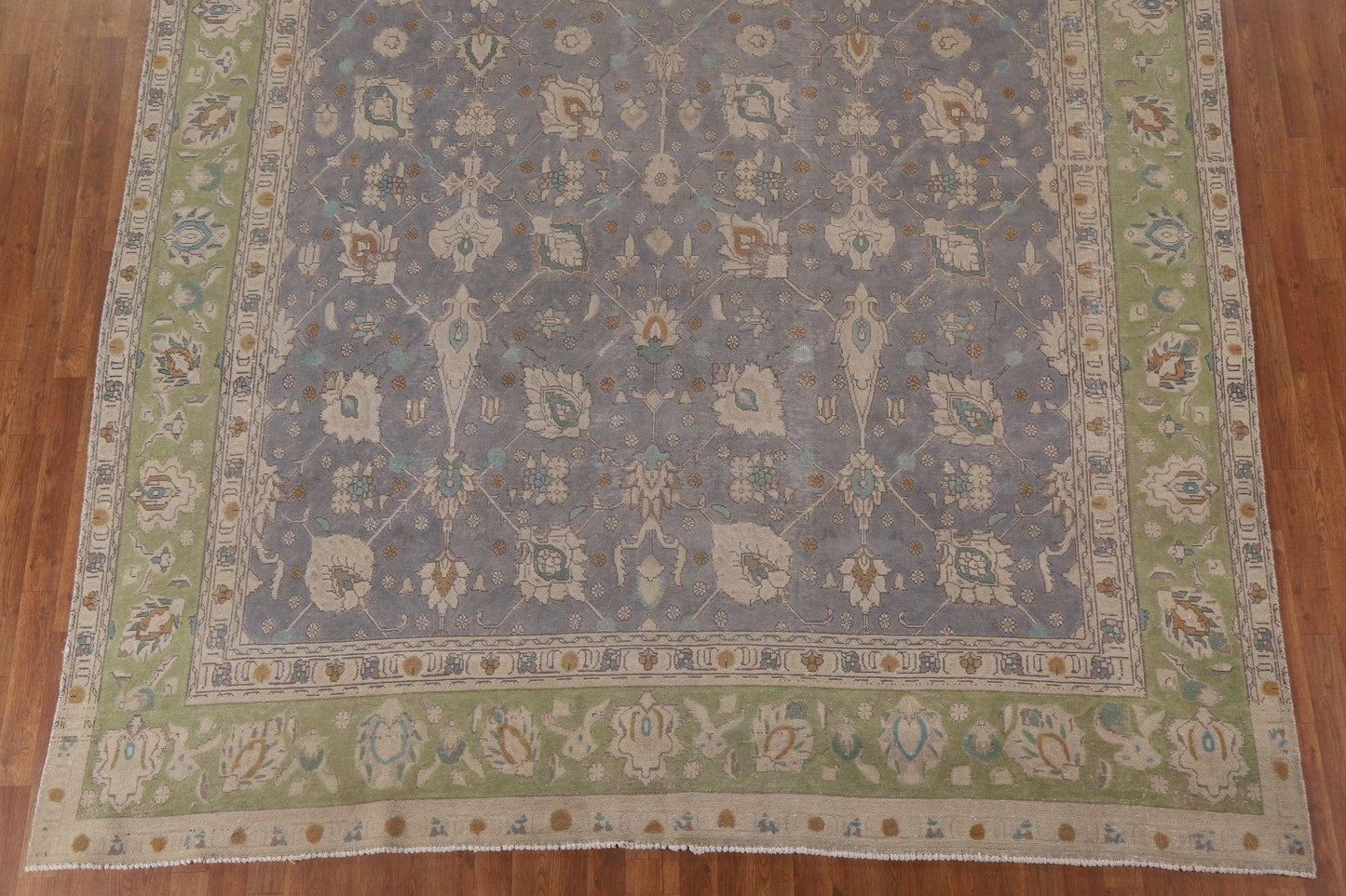 Distressed Over-Dyed Tabriz Persian Area Rug 10x13