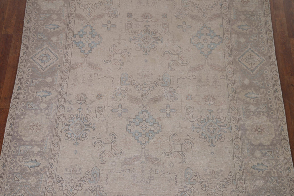 Distressed Muted Tabriz Persian Area Rug 6x9