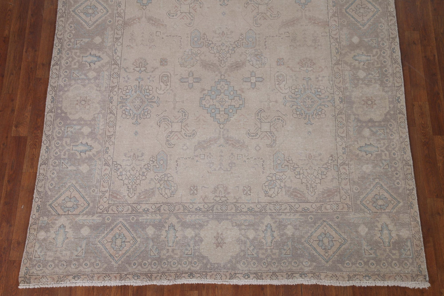 Distressed Muted Tabriz Persian Area Rug 6x9