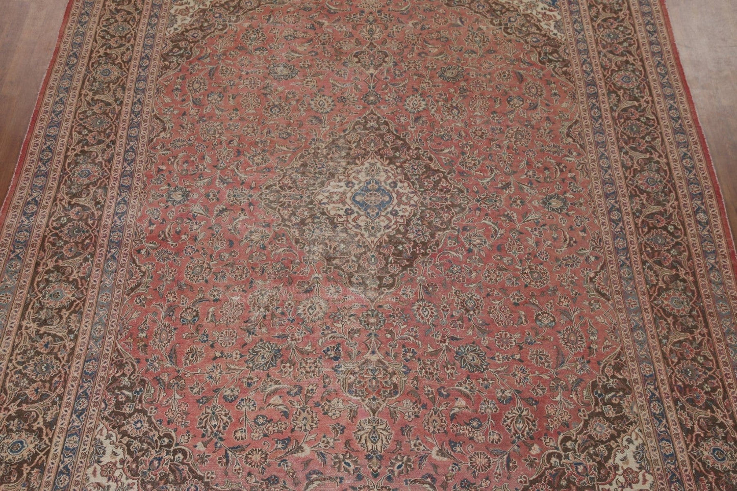 Distressed Mashad Persian Area Rug 10x13