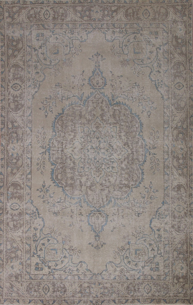 Distressed Tabriz Persian Area Rug 6x9