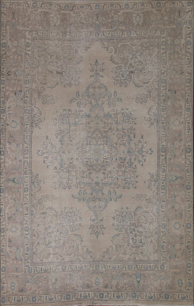 Wool Distressed Tabriz Persian Area Rug 6x9