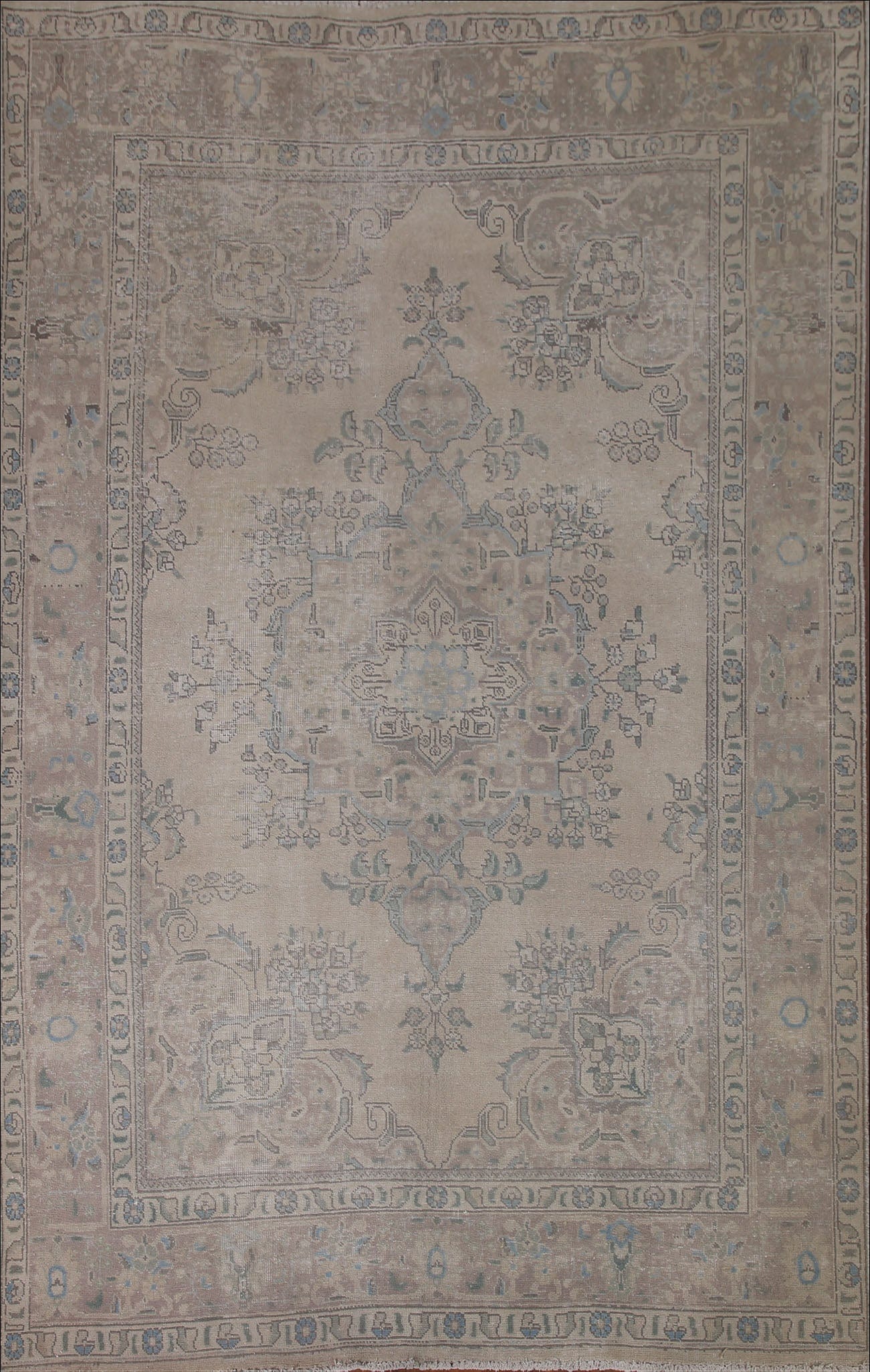 Wool Distressed Tabriz Persian Area Rug 6x9