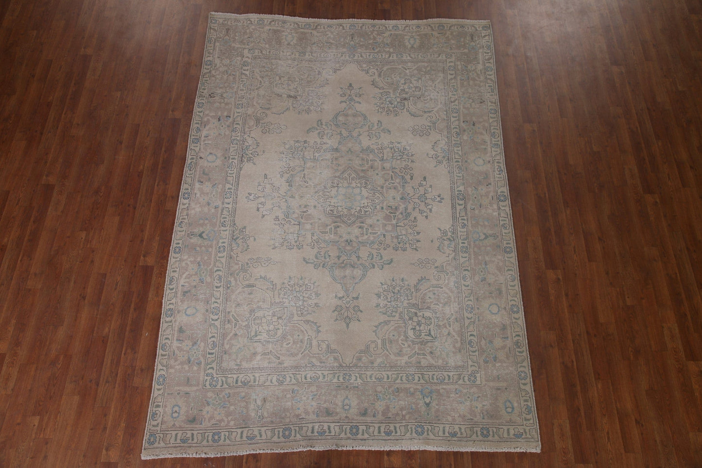 Wool Distressed Tabriz Persian Area Rug 6x9