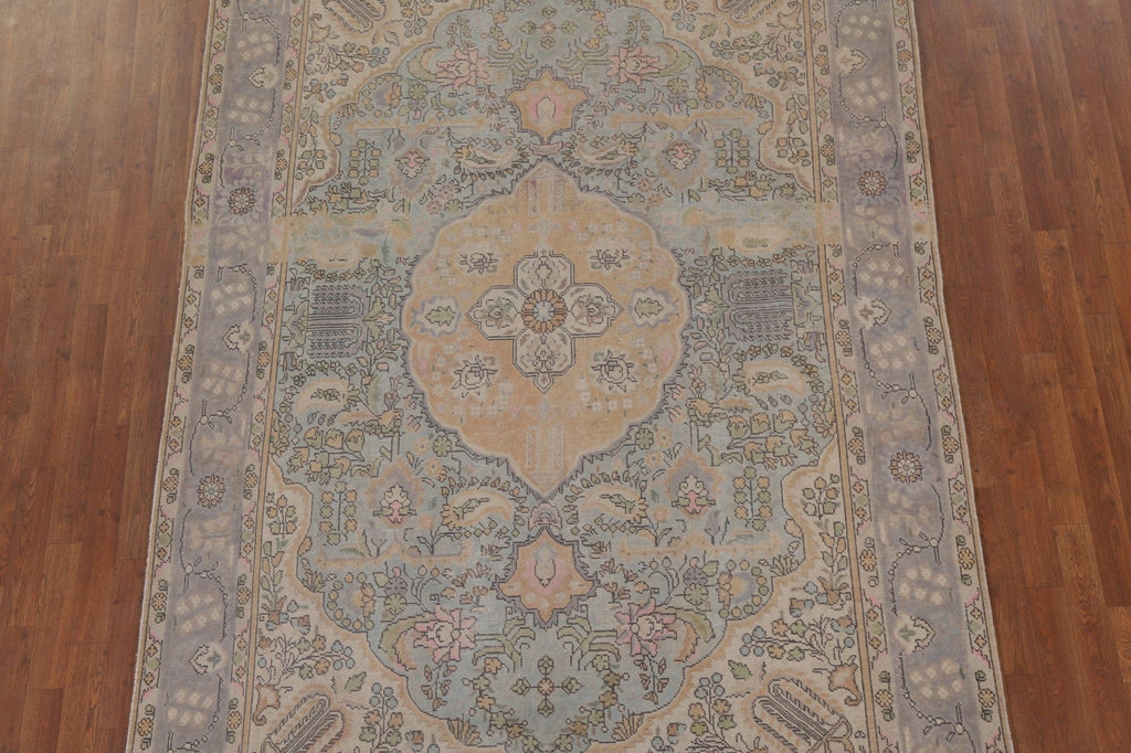 Distressed Tabriz Persian Area Rug 6x10