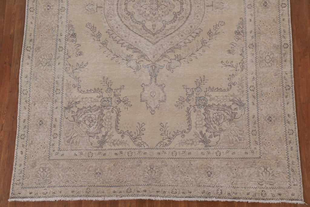 Distressed Tabriz Persian Area Rug 7x10