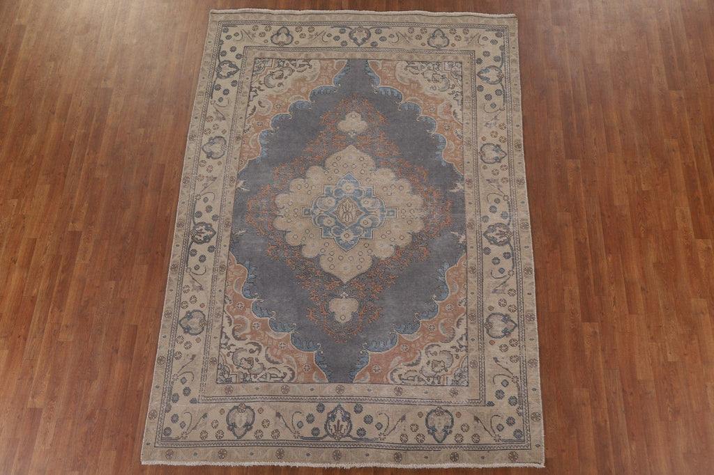 Over-Dyed Wool Tabriz Persian Area Rug 7x10