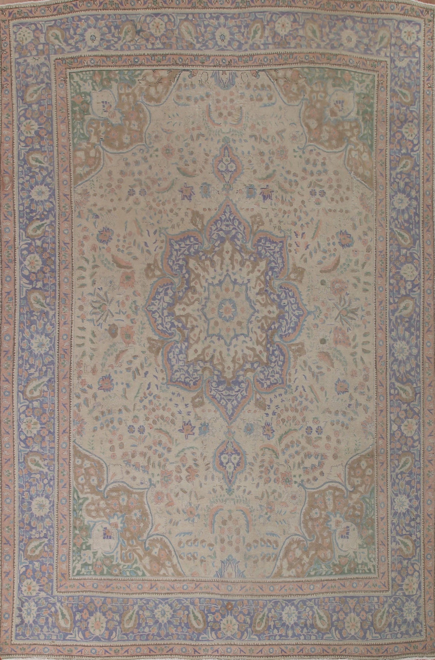 Distressed Tabriz Persian Area Rug 10x13