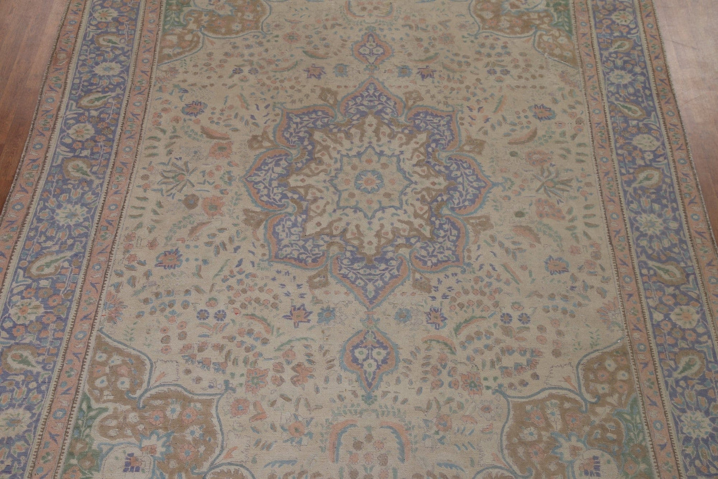 Distressed Tabriz Persian Area Rug 10x13