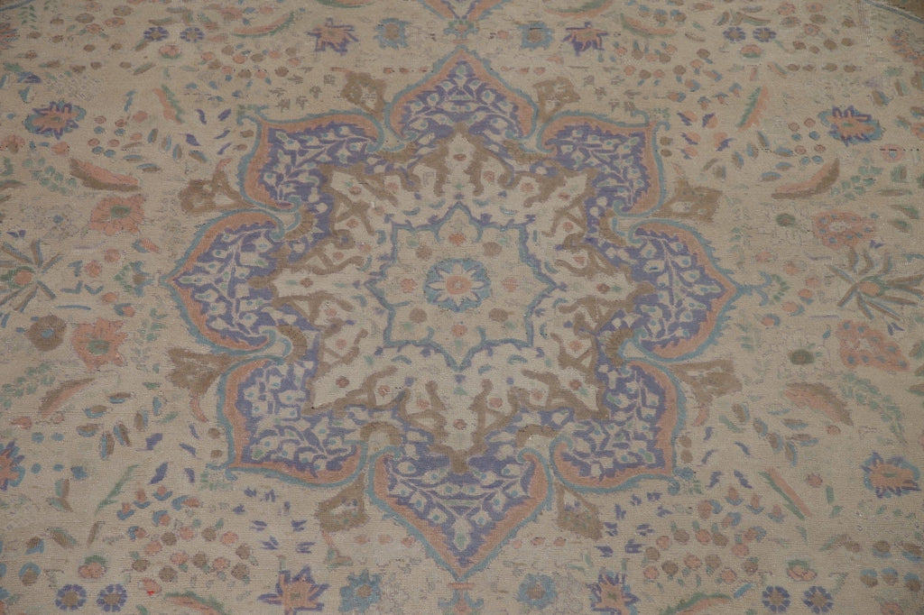 Distressed Tabriz Persian Area Rug 10x13