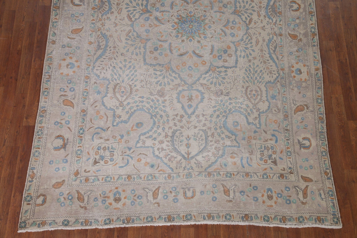 Distressed Tabriz Persian Area Rug 7x10