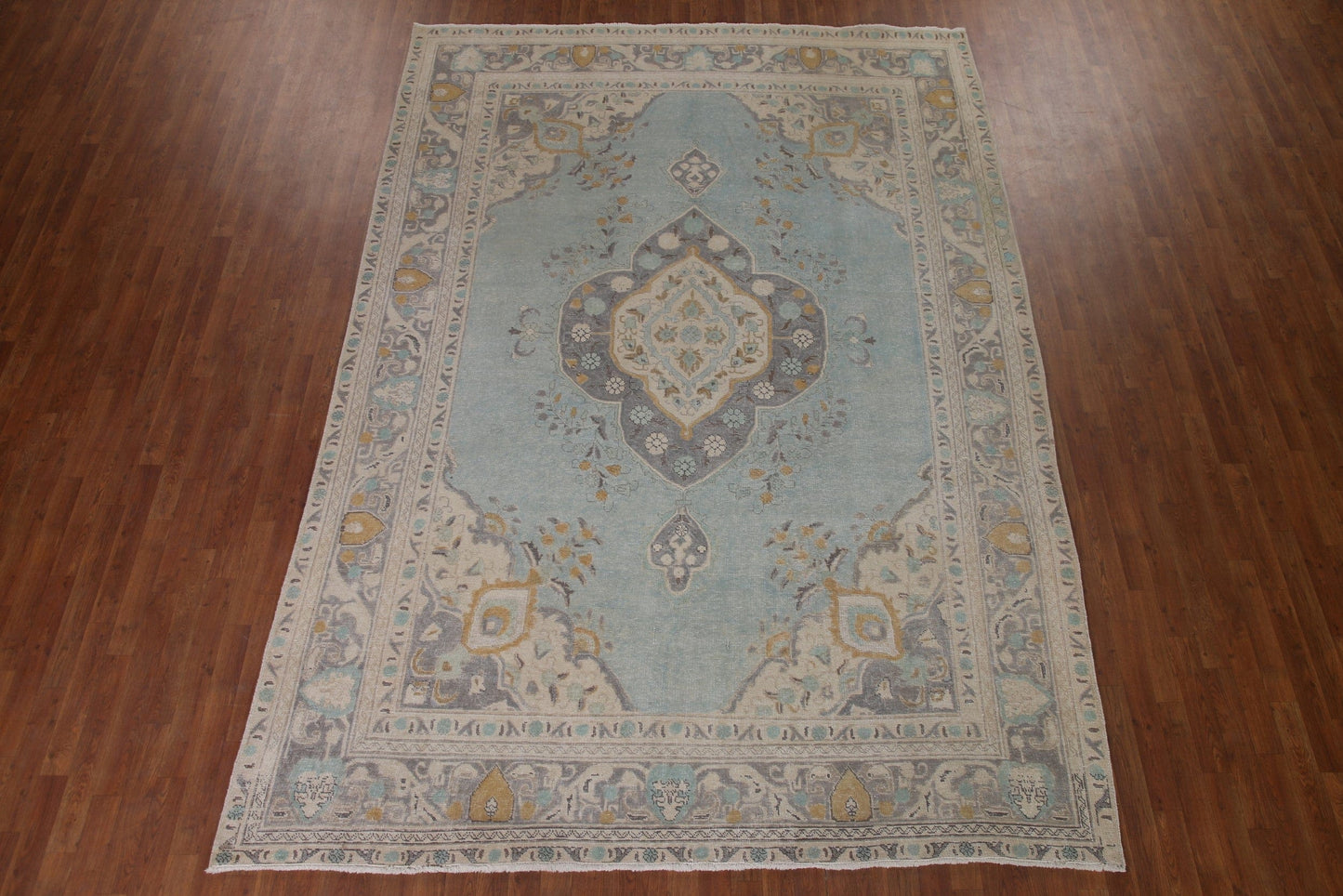 Distressed Over-Dyed Tabriz Persian Area Rug 8x11