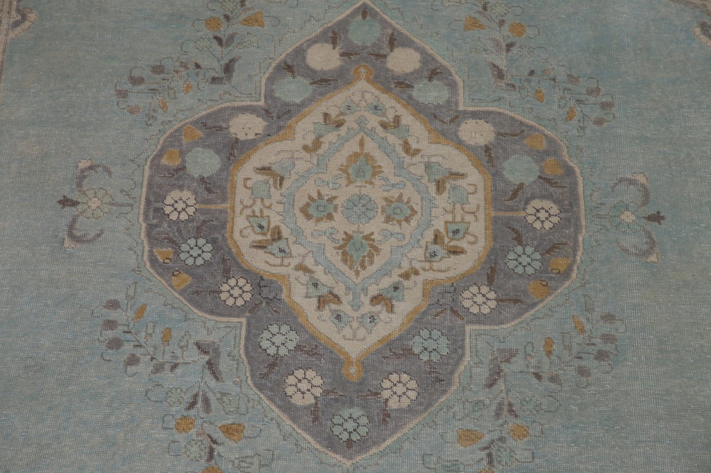 Distressed Over-Dyed Tabriz Persian Area Rug 8x11